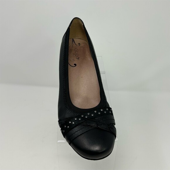 ABEO Nellie B.I.O. System Nellie Women's Wedge Pumps Black Studded Size 8M - Picture 2 of 10
